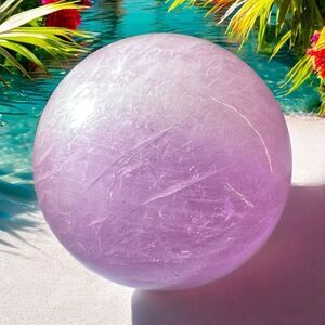 Kunzite Crystal Marble‎ Sphere (5)